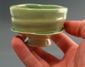 Teacup Guinomi, porcelain with  celadon glaze