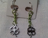 Chain Clover Shamrock Earrings - Nickel Free