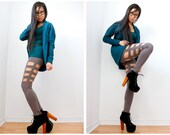 Grey Ribcage Leggings - M