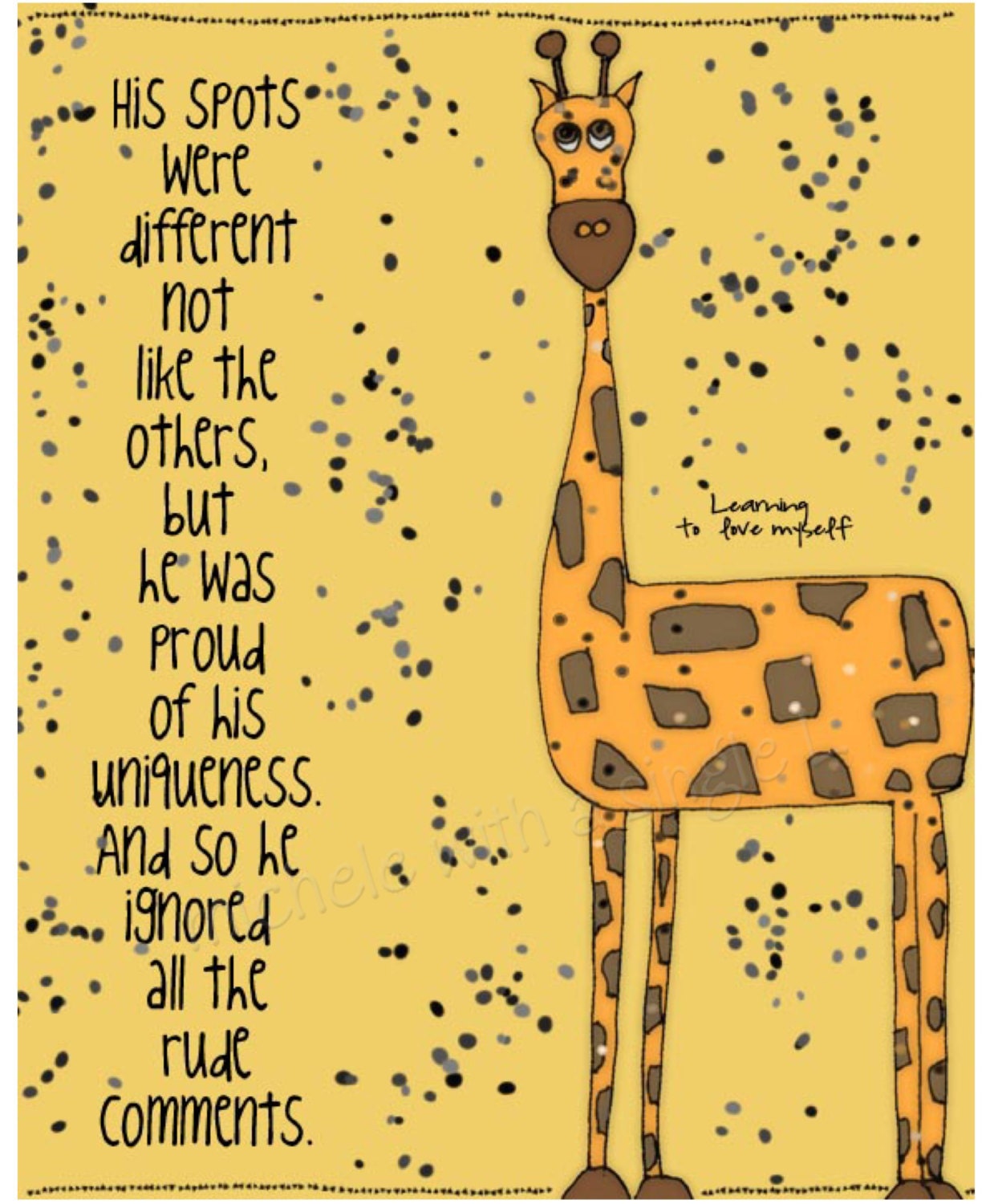 Children's Art Print - Giraffe