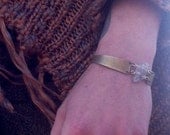Gypsy Girl's Best Friend - Herkimer Diamond and Brass Bracelet