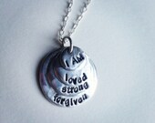 I AM Necklace - Loved - Strong - Forgiven - Sterling Silver - Custom  - Affirmation Jewelry
