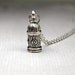 Small Fire Hydrant Charm Necklace 3D antiqued silver plated  charm on a delicate silver plated chain