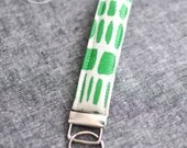 Green Brush Strokes  Key Fob, keychain, Summersville