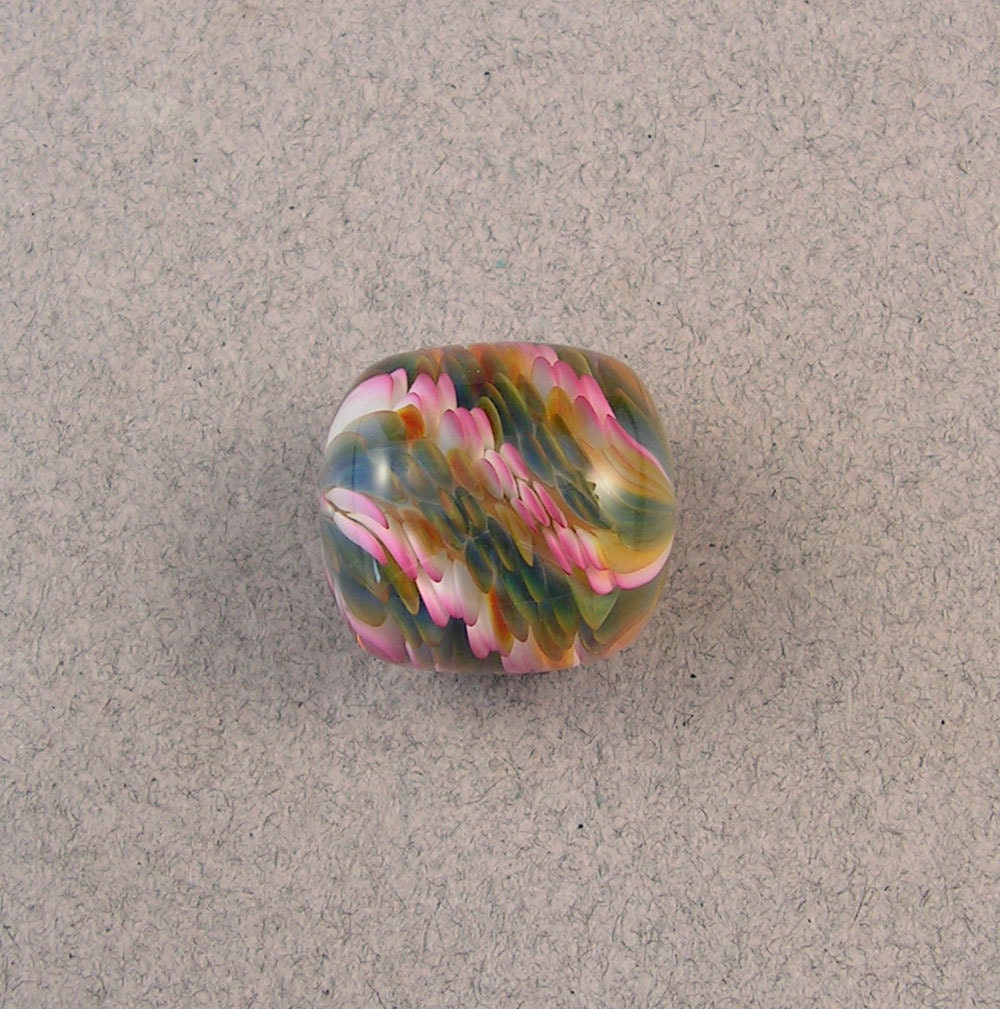 Rain Barrel - Lampwork Hollow Blown Boro Focal Bead by Beau Barrett