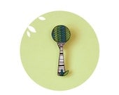 Green tree brooch - Jewelry Tree - Illustrated Acrylic Tree Brooch