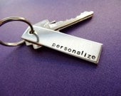 Customized Keychain - Hand stamped personalized keychain - Personalized Accessory