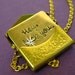 Snark Letter Necklace - Custom stamped brass envelope necklace