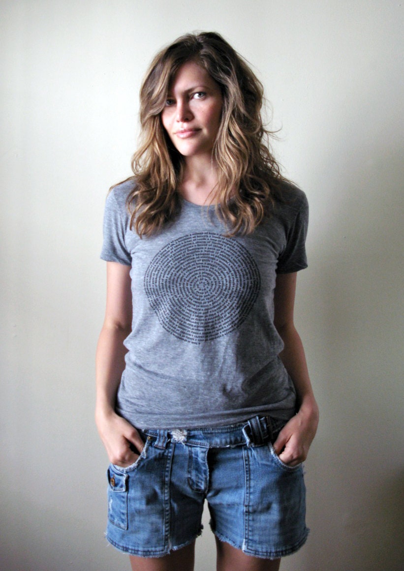 Animal Collective Nouns Womens T shirt S/M - American Apparel Heather Gray  womens t shirt or top, typography, womens summer fashion