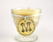 Buttercream Soy Wax Candle in a Reused Crystal Goblet