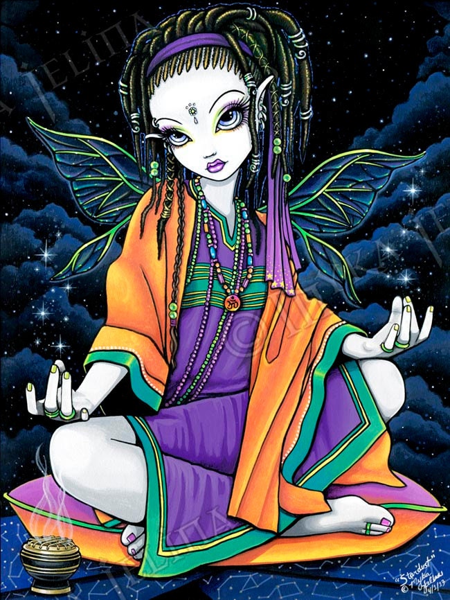 Pixie Stardust Celestial Rainbow Fairy Signed Fine Art Print