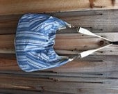 Dress Shirt Purse - blue striped cowboy