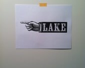 LAKE. beach. cottage or lake house art print.  room decor.