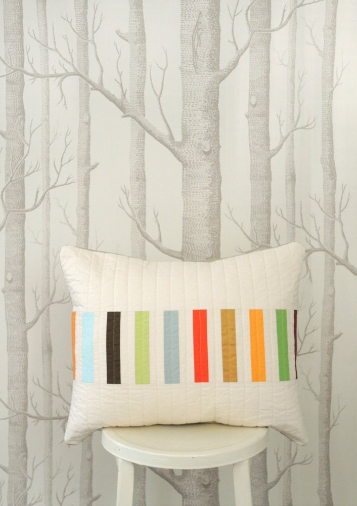 Modern Lumbar Pillow - Picket (Multi)