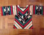 Vintage 1970s Ethnic Patterned Top