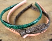 1960s Headband / 60s Faux Alligator Head Band