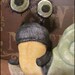 Whimsy art doll Snail Primitive Country decor Cottage chic Farm