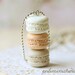Macaron Jewelry - Trio Macarons Necklace - Milk and Honey - Gift For Her