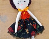 Miss Mouse rag doll hand crafted heirloom quality, Lucille