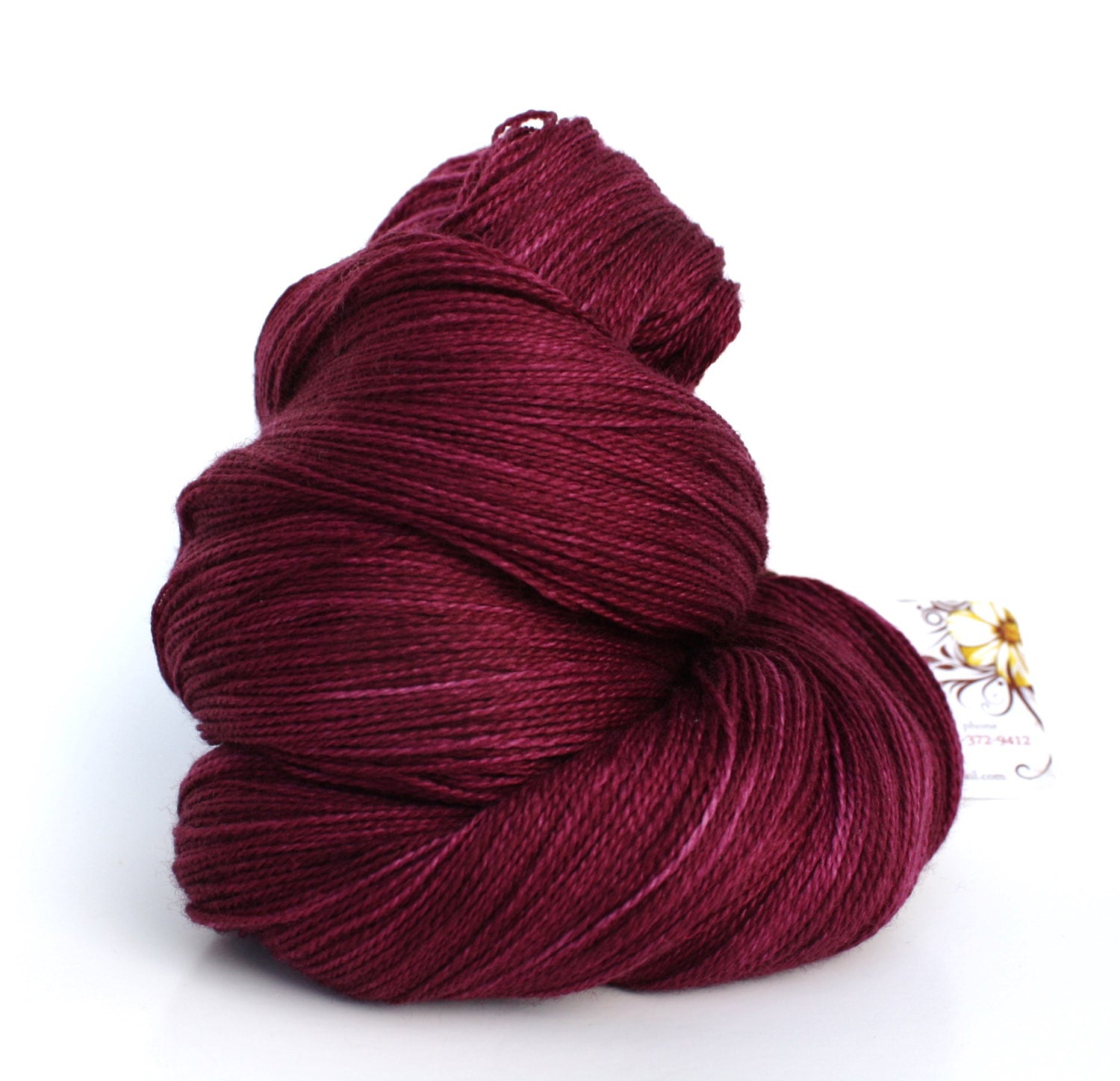 Contessa--hand dyed lace weight yarn, merino and silk, (875yds/100gm)