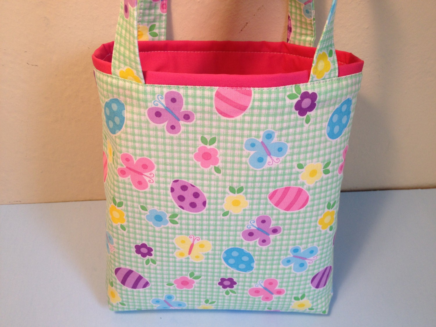 Easter Basket Toddler Tote Bag Easter Egg Tote by HugsandHolidays
