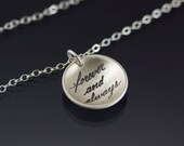 Small Silver Forever and Always Necklace