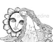 My Secret Date Print from my original illustration 8x10 by Tanya Besedina