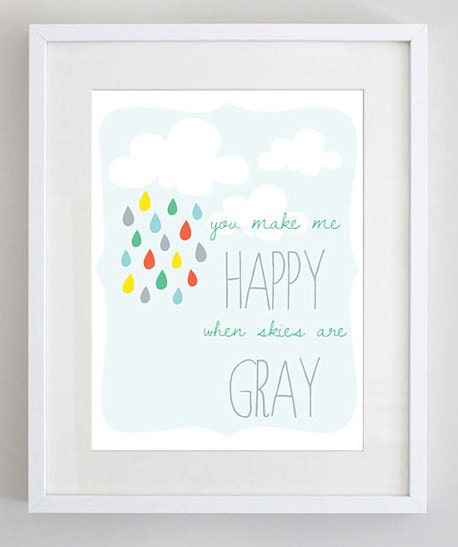 You Are My Sunshine Collection Choice of One 8x10 Print - Children's Nursery Rhyme Art in Custom Colors