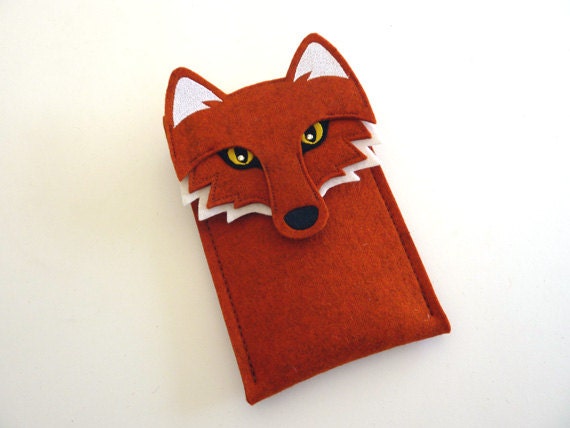 Samsung Galaxy Note 2 case - Fox in rusty felt