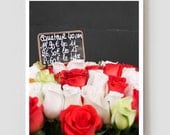 Paris Photography,  Roses, Paris Decor, Floral Wall Decor, Paris Flowers, Nature Photography