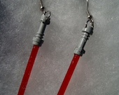 Red Star Wars LEGO Sith Lightsaber Earrings