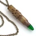 Fly Safely Home - Steampunk Bullet Pendant