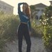 High Waist Navy Stretch Linen Pants
