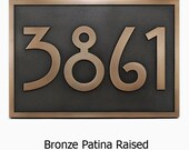 Stickley Address Plaque Home Numbers Bungalow Sign with Very Cool Font 17x12 inches