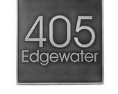 Modern Advantage Address Plaque, Modern Address Numbers Made in USA 13" square