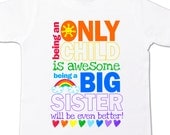 Only child big sister to be pregnancy announcement Tshirt