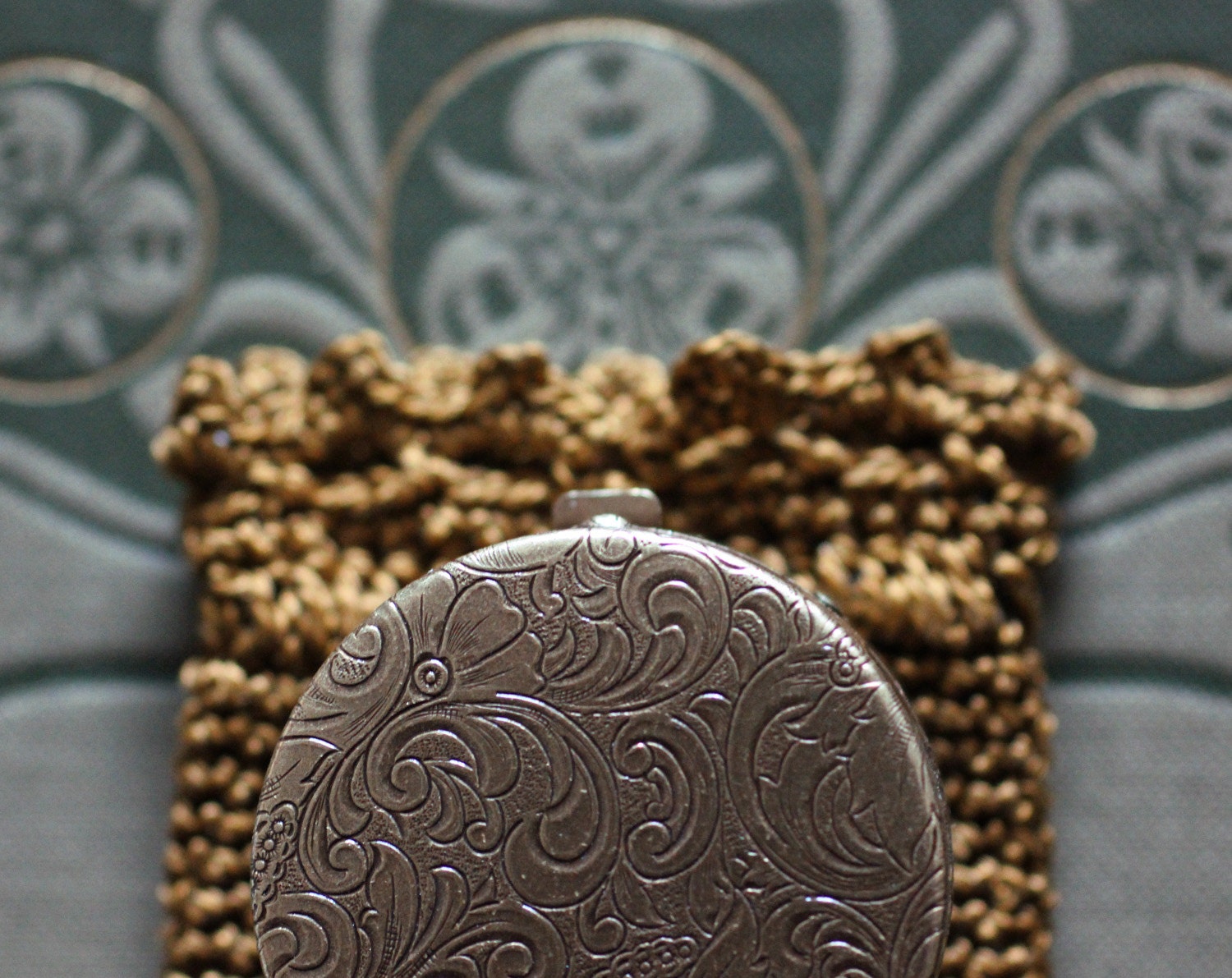 Aumbre Solid Natural Perfume in a Brass or Silver Compact - A unisex, sacred resin fragrance - Botanical Amber