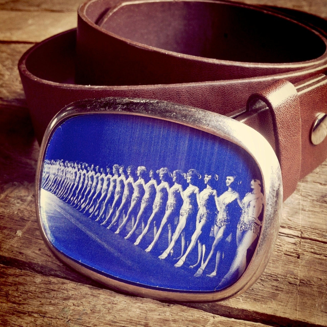step and kick - repurposed vintage new york dance rockettes buckle & belt