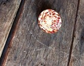 mums the word: repurposed vintage floral illustration adjustable antiqued brass filigree ring