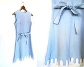 Vintage 1960s Dress / Beach Dress / 60s Dress / Waffle Fabric / XS