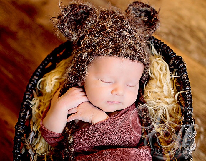 Baby Bear Hat Newborn 3m 6m Fuzzy Brown Crochet Photo Prop Boy Girl Clothes Animal Custom Made Gender Neutral So Cute SUPER SOFT