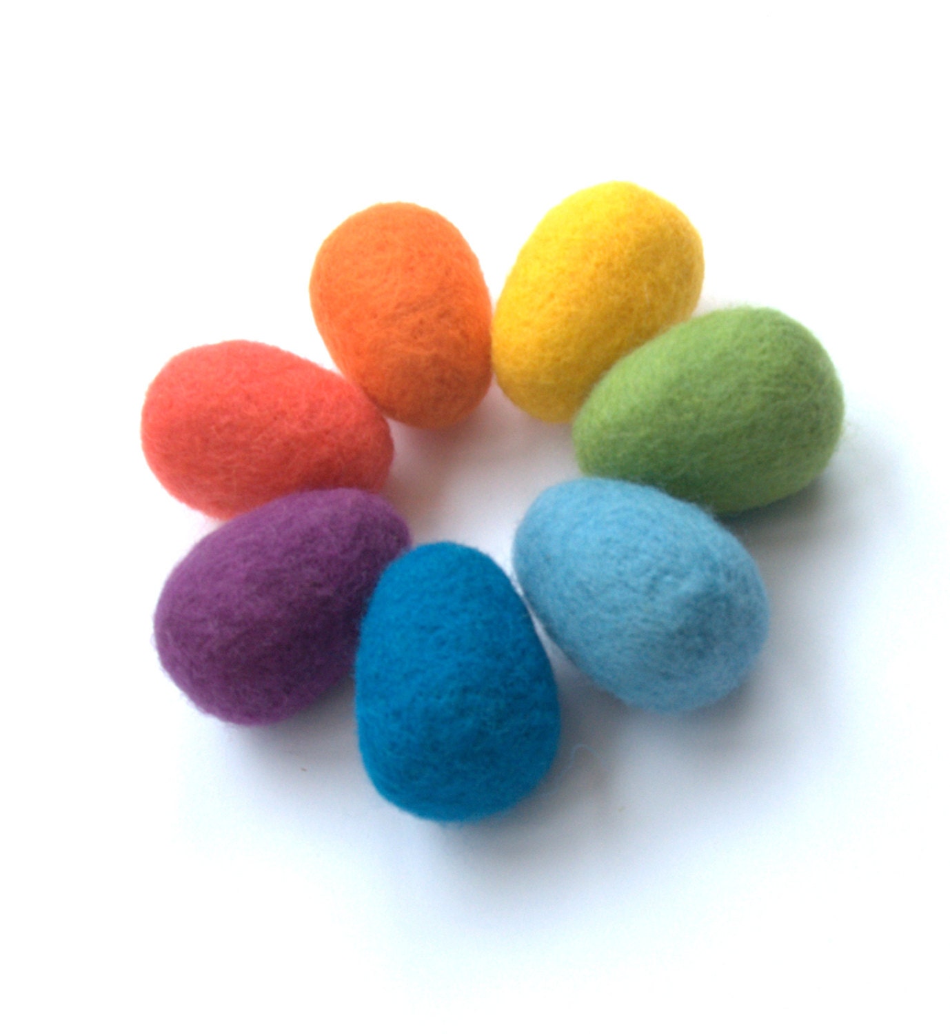 Easter eggs 7 Rainbow needle felted wool Waldorf toy montessori dried lavender sachet home decor winter birthday gift tree ornaments