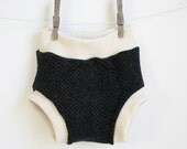wool diaper cover soaker - large soaker - dark chevron wool soaker - hybrid cover organic wool and recycled wool