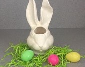 Large Rabbit head vase- brush - pencil holder