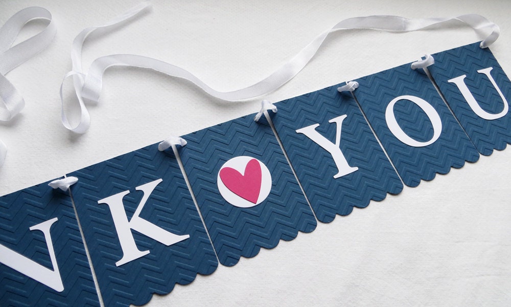 Thank You Banner - Embossed Chevron - READY TO SHIP - Party Decoration Wedding Photo Prop Sign Wedding Garland Il_170x135