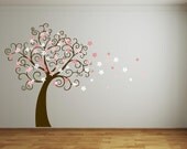 Tree Flower Windy Customizable Wall Decal
