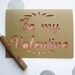 Be My Valentine - Paper Cut Greeting Card - pink