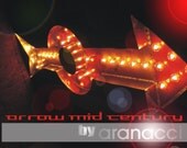 SALE mid century Arrow vintage Marquee Huge 48" x 13" letter lights Electric Light fixture