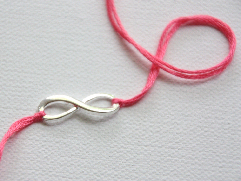 silver infinity bracelet neon coral wish bracelet best friends friendship bracelet thread wishlet letterhappy etsy small gift summer fashion