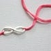 silver infinity bracelet neon coral wish bracelet best friends friendship bracelet thread wishlet letterhappy etsy small gift summer fashion